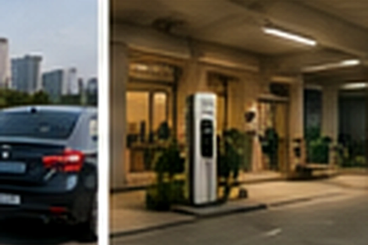 Residential community parking prepared for PVG-EV charging support